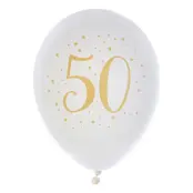 Ballonger 50 Vit/Guld