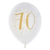 Ballonger 70 Vit/Guld