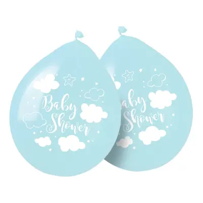 Ballonger Baby Shower Ljusblå - 8-pack