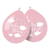 Ballonger Baby Shower Ljusrosa - 8-pack