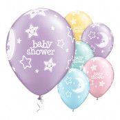 Ballonger Baby Shower Måne & Stjärna - 25-pack