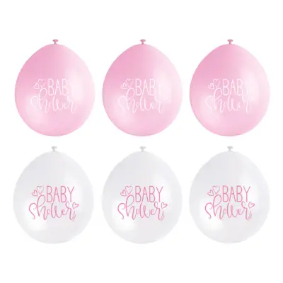 Ballonger Baby Shower Rosa - 6-pack