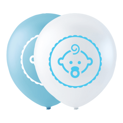Ballonger blå bebis 6-pack
