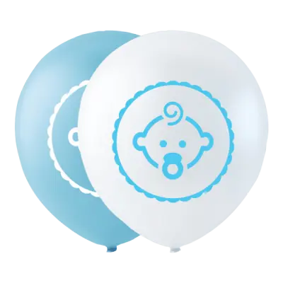 Ballonger blå bebis 6-pack