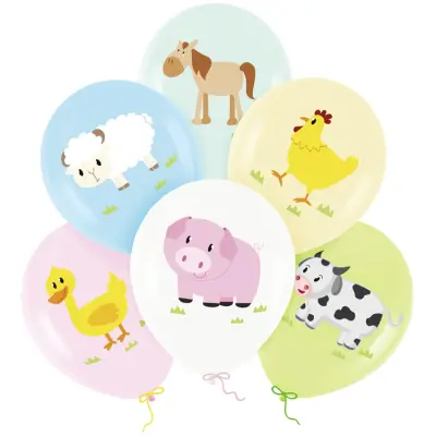 Ballonger Bondgårdsdjur 6-pack