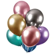 Ballonger Chrome Flerfärgade 10-pack