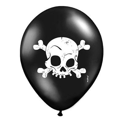 Ballonger Döskalle Svart Pastell - 6-pack