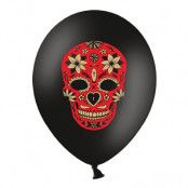 Ballonger Day of the Dead Svart Pastell - 6-pack