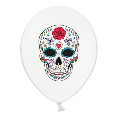 Ballonger Day of the Dead Vit Pastell - 6-pack