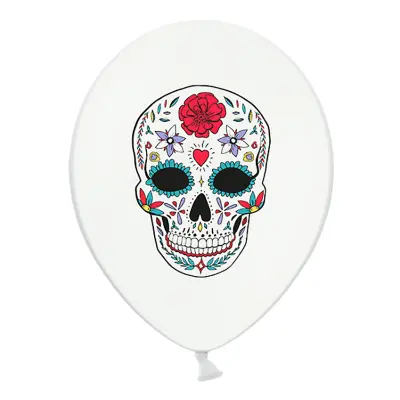 Ballonger Day of the Dead Vit Pastell - 6-pack