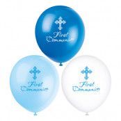 Ballonger First Communion Blå Mix - 8-pack