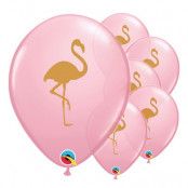 Ballonger Flamingo Rosa/Guld - 25-pack