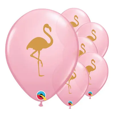 Ballonger Flamingo Rosa/Guld - 25-pack