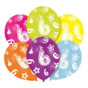 Ballonger Flerfärgad 6 År - 6-pack