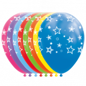 Ballonger flerfärgade med stjärnor 8-pack