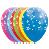 Ballonger flerfärgade med stjärnor 8-pack