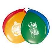 Ballonger Flerfärgade Safari - 8-pack