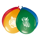 Ballonger Flerfärgade Safari - 8-pack