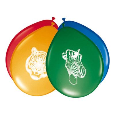 Ballonger Flerfärgade Safari - 8-pack