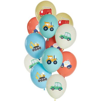 Ballonger Fordonsmotiv 12-pack