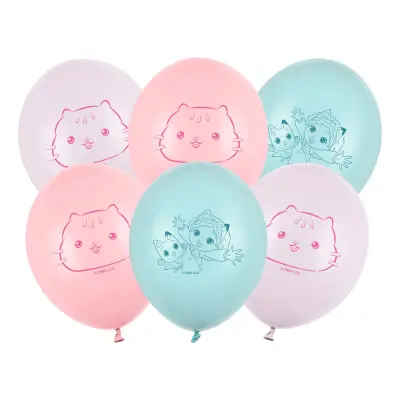 Ballonger Gabbys Dockskåp Pastell - 6-pack