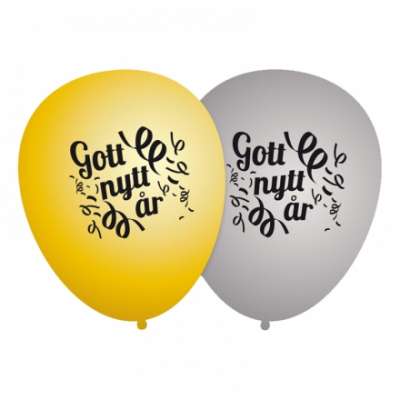 Ballonger Gott Nytt År! - 10-pack