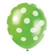 Ballonger Gröna Prickiga - 6-pack