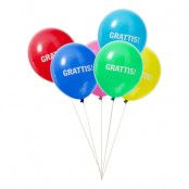 Ballonger Grattis - 8-pack