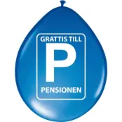Ballonger Grattis till pensionen 8-pack