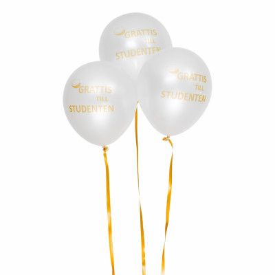 Ballonger Grattis till Studenten - 6-pack