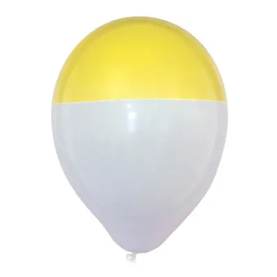 Ballonger Gul/Vit Dipp - 25-pack