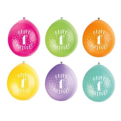 Ballonger Happy Birthday med siffra (1-10) Siffra 2