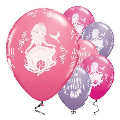 Ballonger Happy Birthday Sofia Den Första - 25-pack
