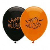 Ballonger Happy Halloween Orange/Svart - 100-pack