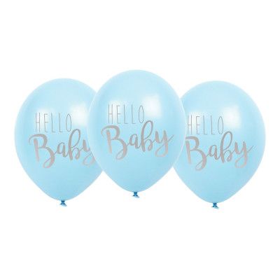 Ballonger Hello Baby Blå - 6-pack