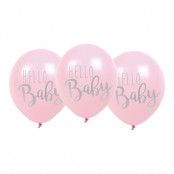 Ballonger Hello Baby Rosa - 6-pack