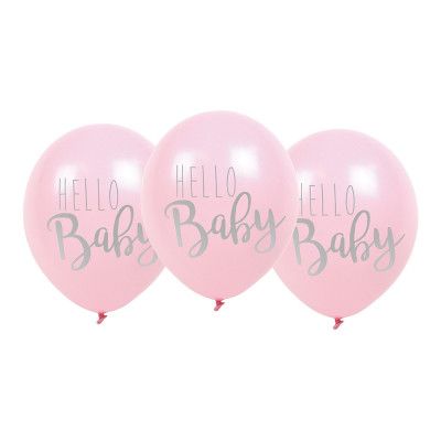 Ballonger Hello Baby Rosa - 6-pack