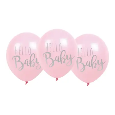 Ballonger Hello Baby Rosa - 6-pack
