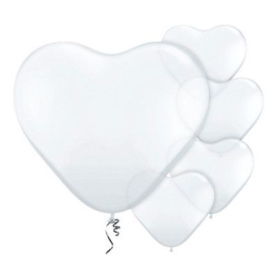Ballonger Hjärtan Transparenta - 100-pack