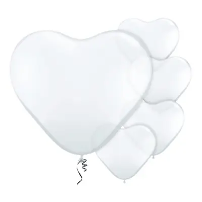 Ballonger Hjärtan Transparenta - 100-pack