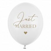 Ballonger Just Married Pure White - 50-pack