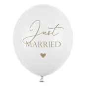 Ballonger Just Married Pure White - 50-pack