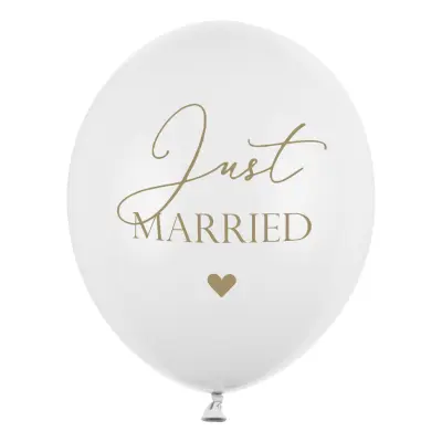 Ballonger Just Married Pure White - 6-pack