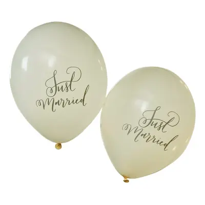 Ballonger Just Married Creme - 10-pack