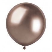 Ballonger Krom Roséguld Stora - 10-pack