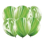 Ballonger Marble Grön - 6-pack