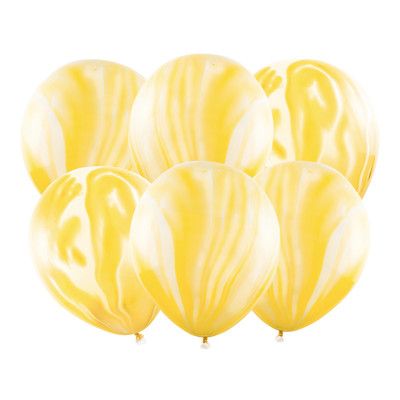 Ballonger Marble Gul - 6-pack