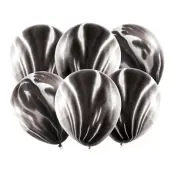 Ballonger Marble Svart - 6-pack