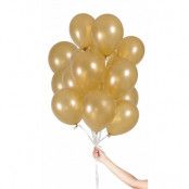 Ballonger med band guld 23 cm 30-pack