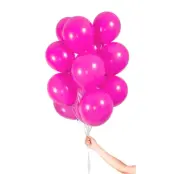 Ballonger med band magenta 23cm 30-pack
